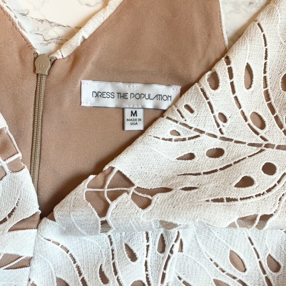 Dress the Population Brooke Crochet Palm Gown - Picture 4 of 13